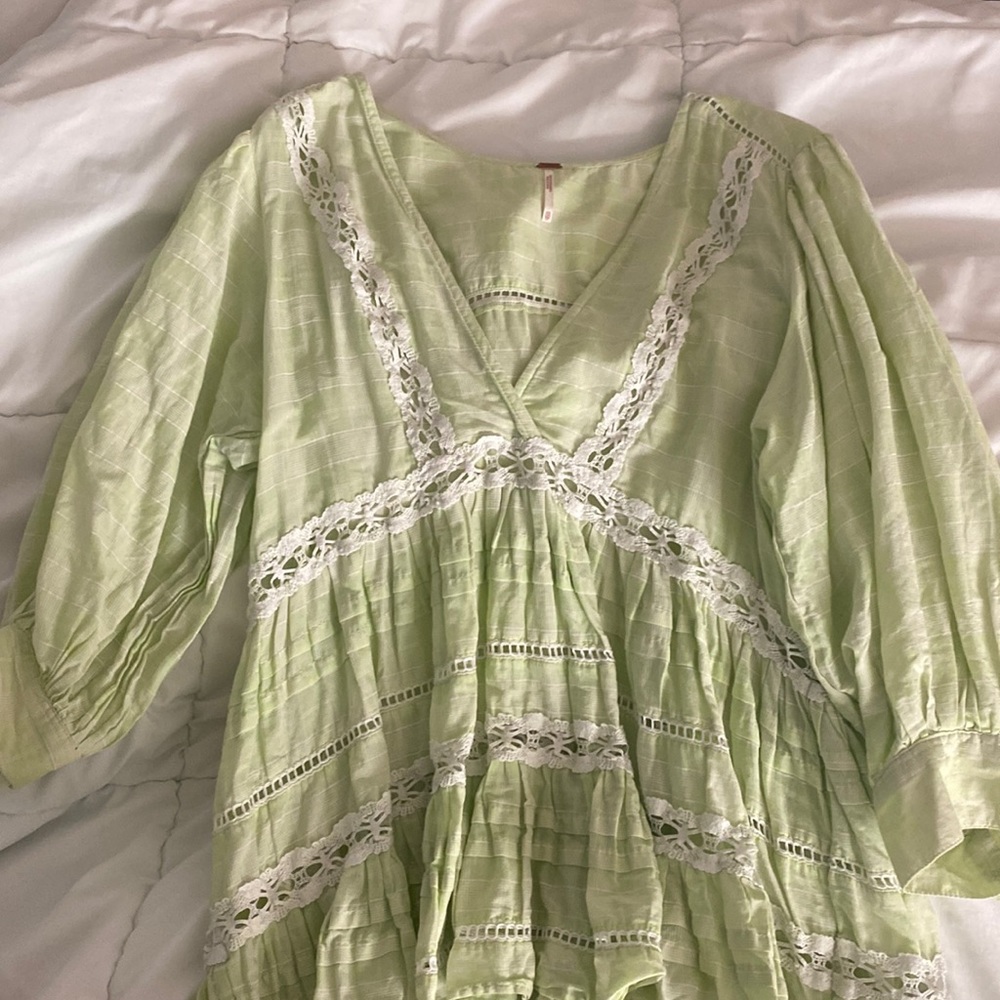 Free people time out green tunic